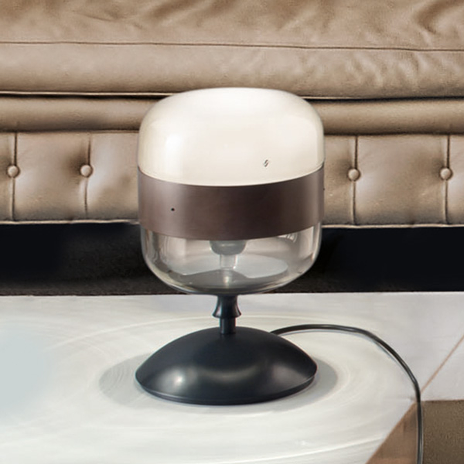 Designer-pöytälamppu Futura lasista, 29 cm