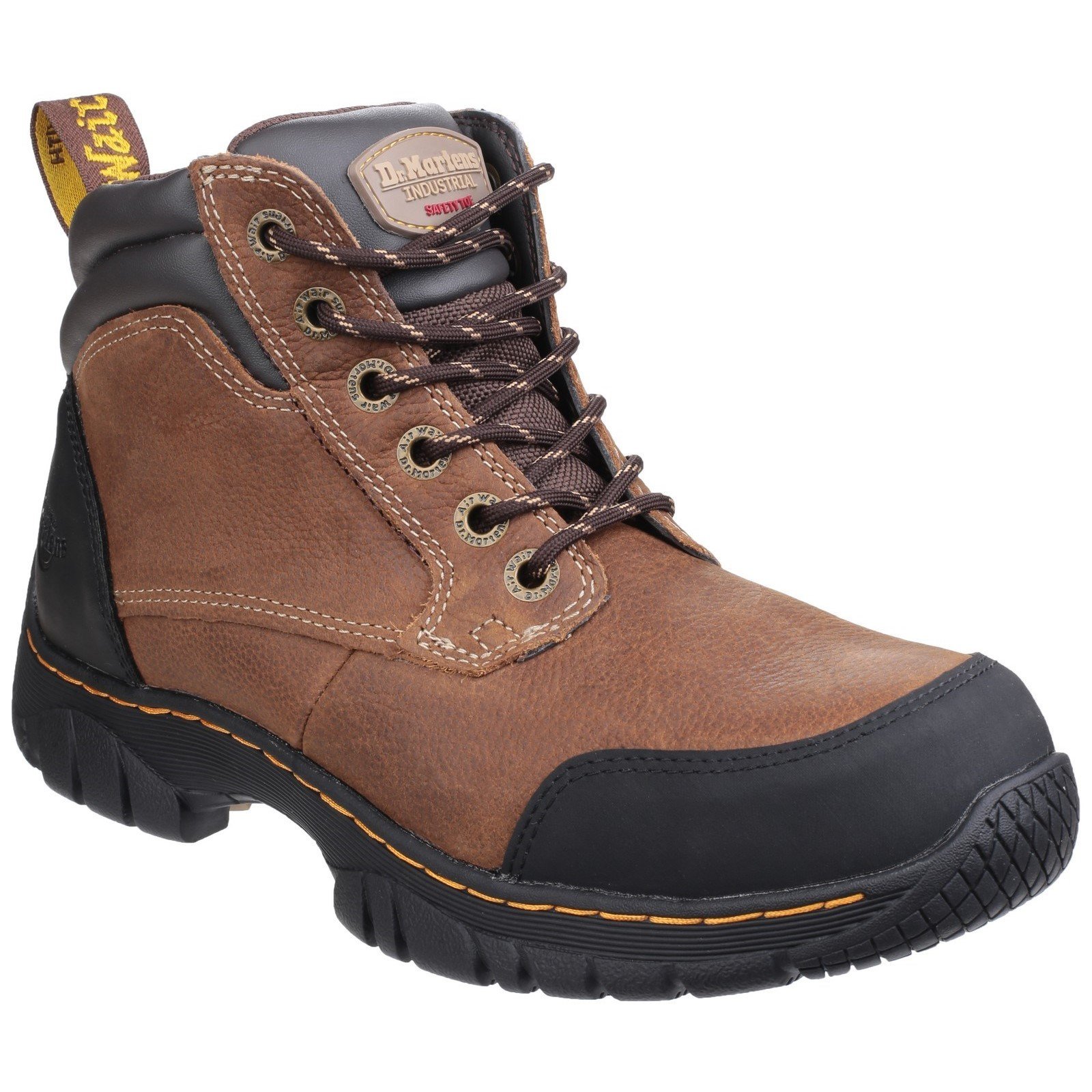 Dr Martens Unisex Riverton SB Lace up Hiker Safety Boot 24534 - Brown 7