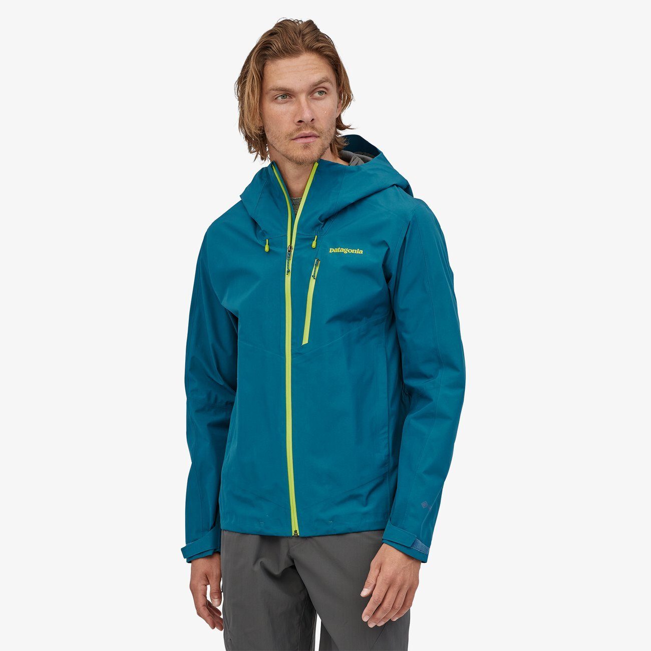 Patagonia Men's Calcite Shell Jacket - Gore-Tex - 100% Recycled Polyester, Crater Blue / S