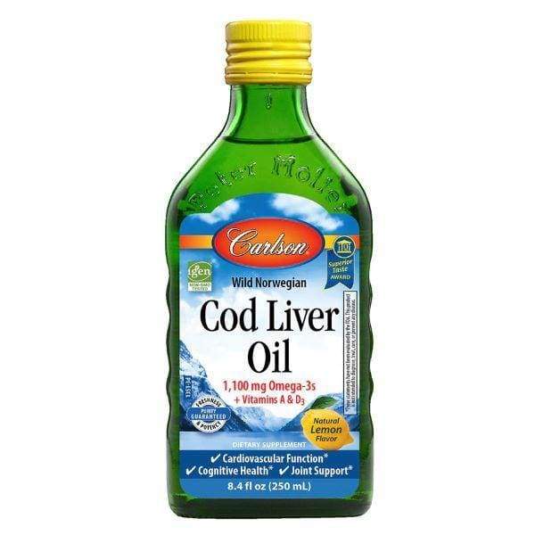 Norwegian Cod Liver Oil, 1100mg Natural Lemon - 250 ml.