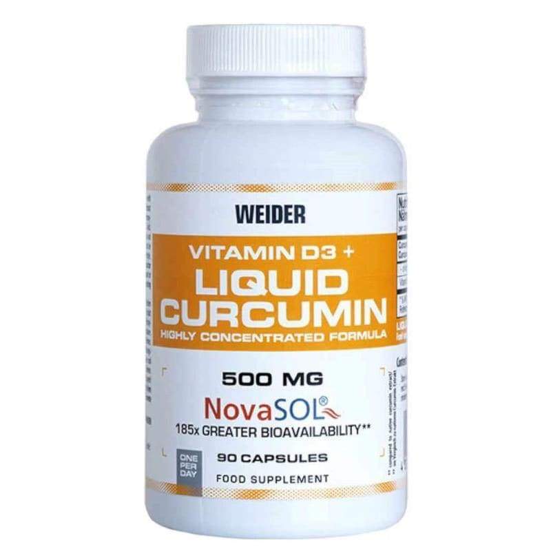 Liquid Curcumin + Vitamin D3, 500mg - 90 caps
