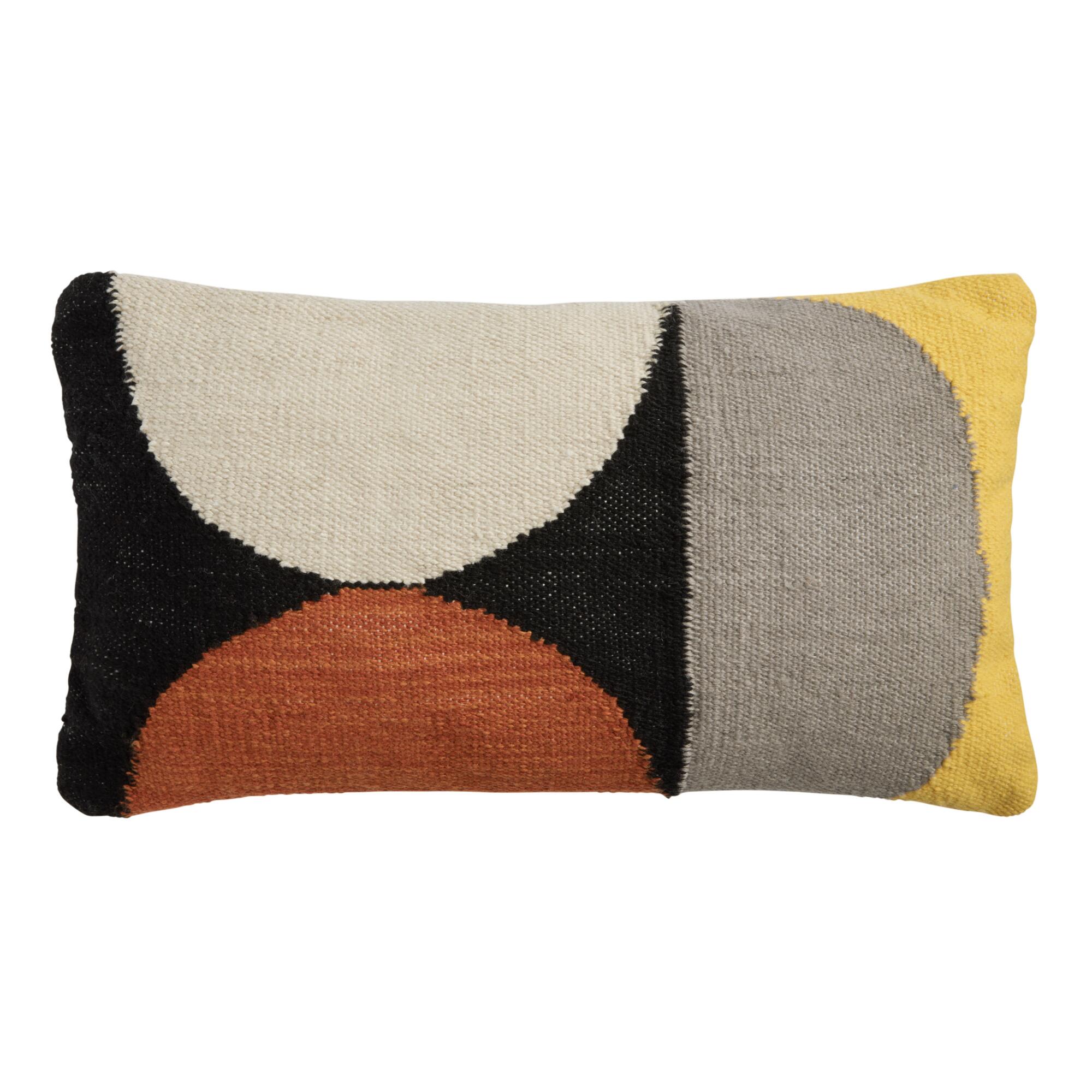 Woven Circles Indoor Outdoor Patio Lumbar Pillow by World Market