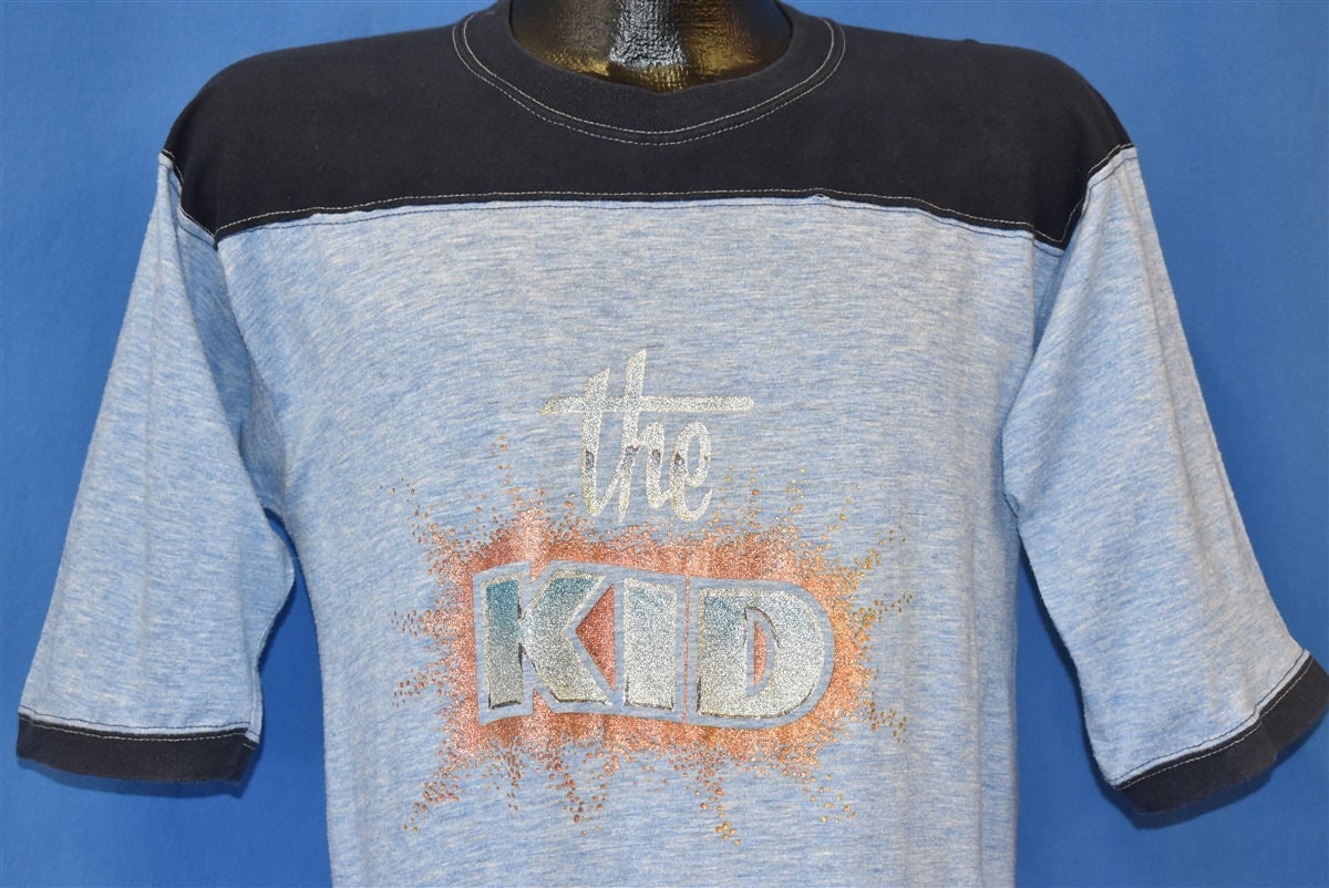 70S The Kid Glitter Rayon Tri Blend Ringer T-Shirt Medium