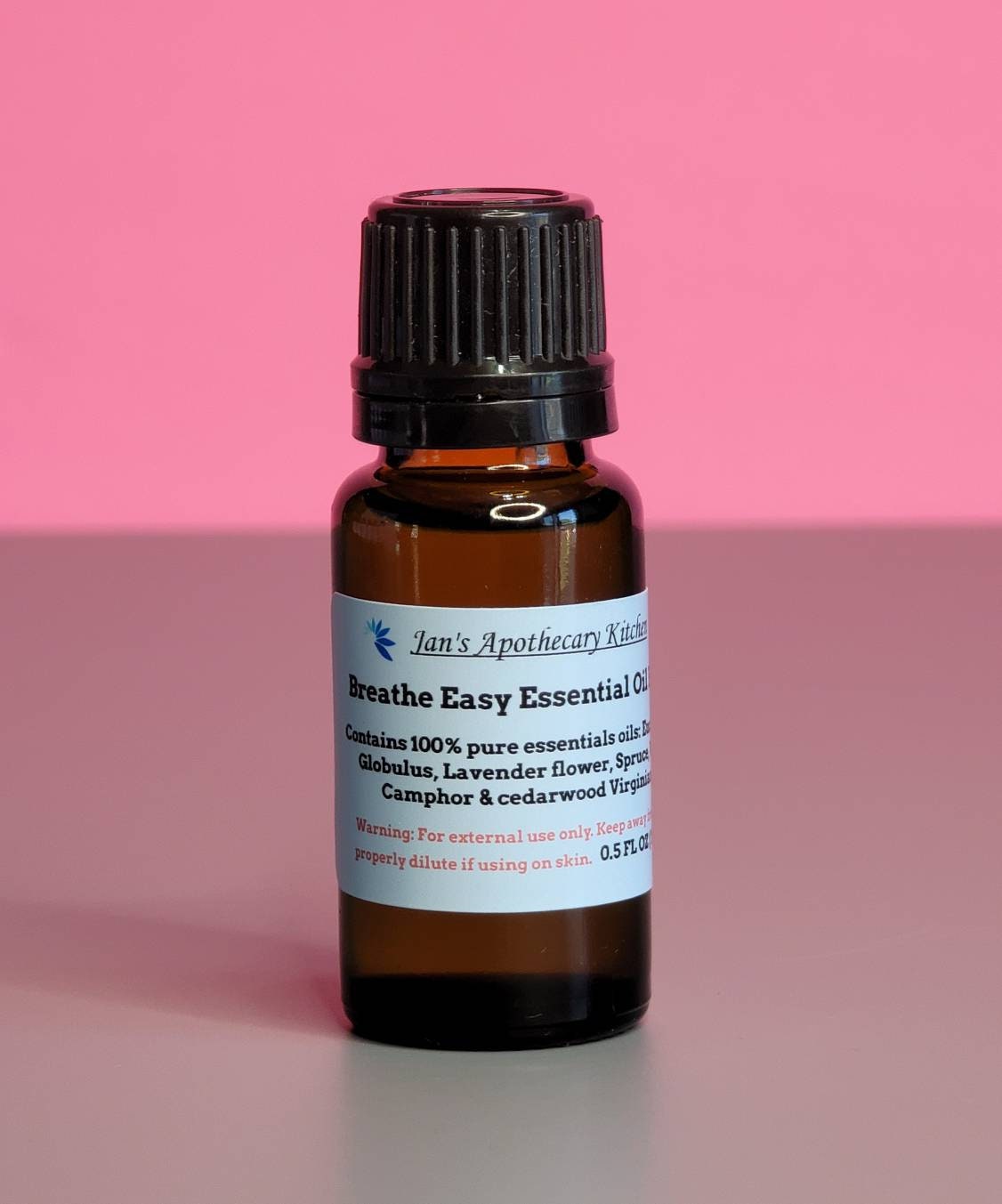 Breath Easy Essential Oil Blend. Made With 100% Pure Oil. Aromatherapy Blend To Help Soothe & Nurture Sinuses. 0.5 Fl Oz. | 15 Ml