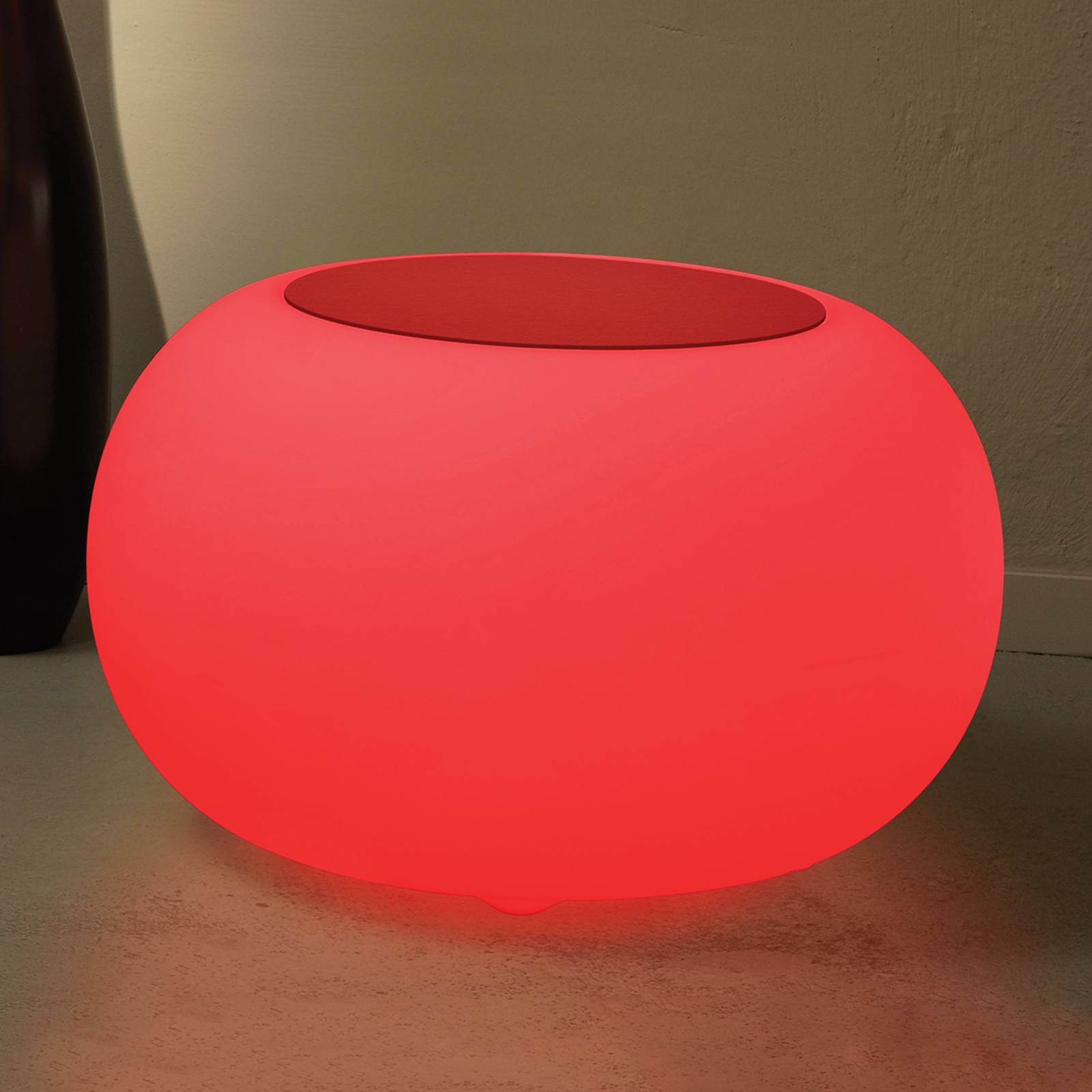 Bubble LED Accu Outdoor pöytä - huopa punainen