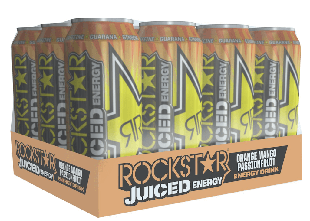 Rockstar Juiced Mango Orange Passionfruit 500ml x 12st
