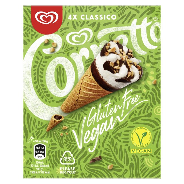 Cornetto Vegan with soy and gluten-free Ice Cream Cones