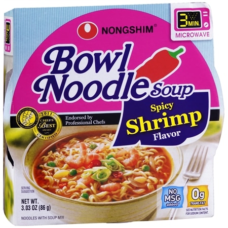 Nongshim Bowl Noodle Soup Mix Spicy Shrimp - 3.03 oz