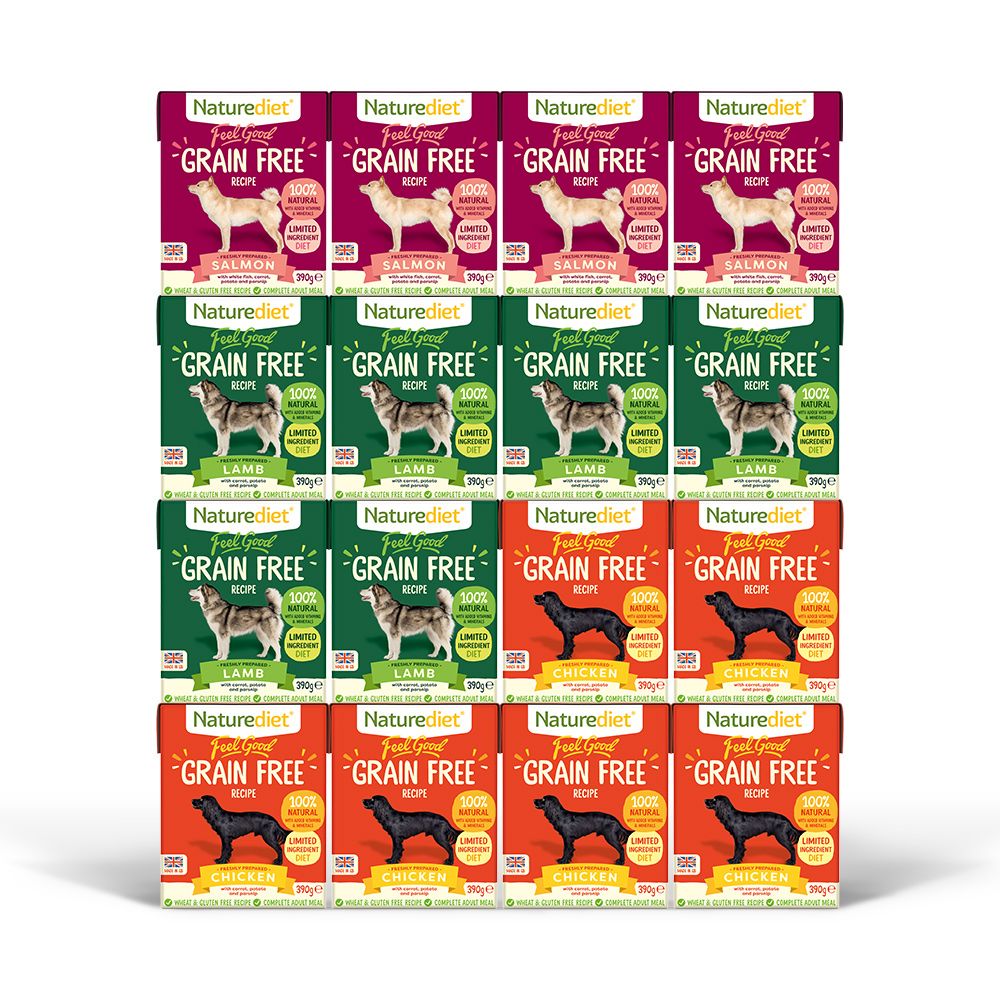 Naturediet Feel Good Adult - Grain Free Multipack - Saver Pack: 32 x 390g