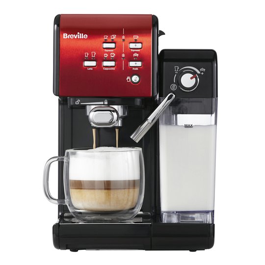 Breville - Prima Latte II Kaffemaskin Röd