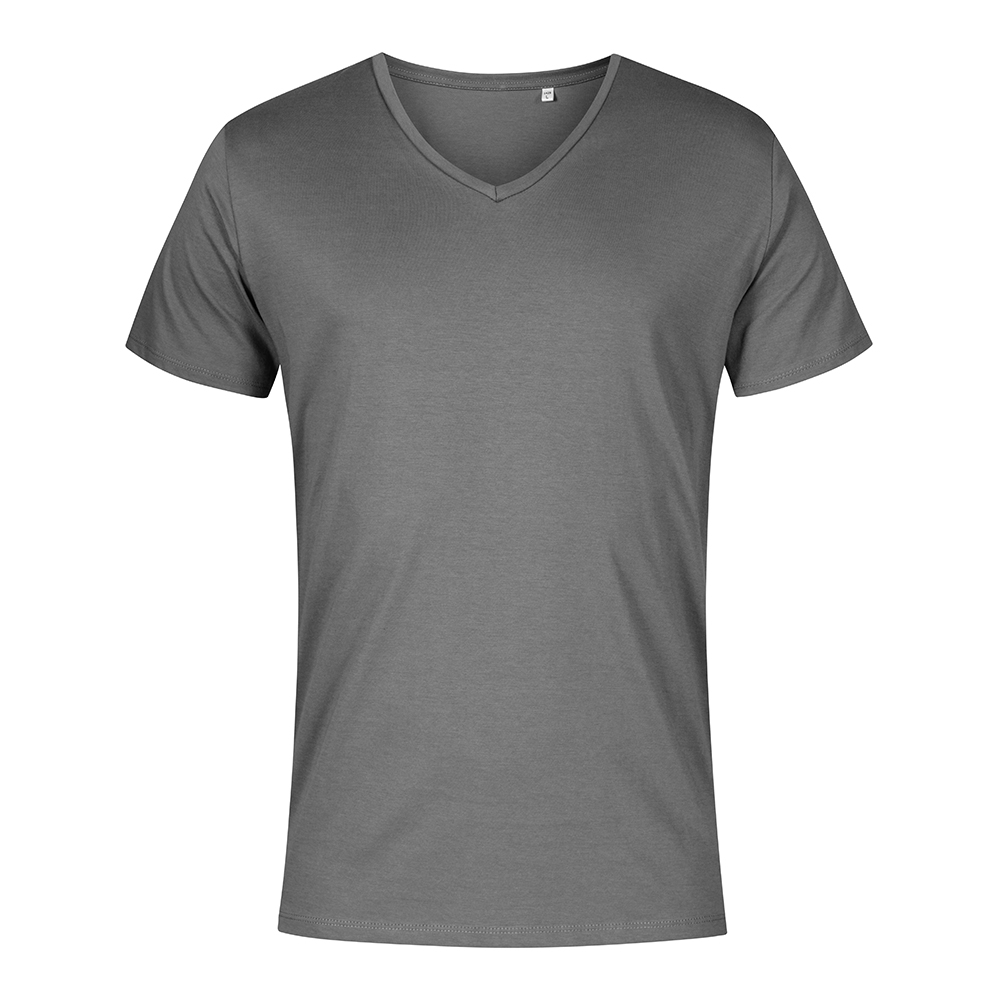 X.O V-Ausschnitt T-Shirt Plus Size Herren, Stahlgrau, XXXL