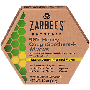 96% Honey Cough Soothers + Mucus - Immune Support - Natural Lemon (14 Servings)