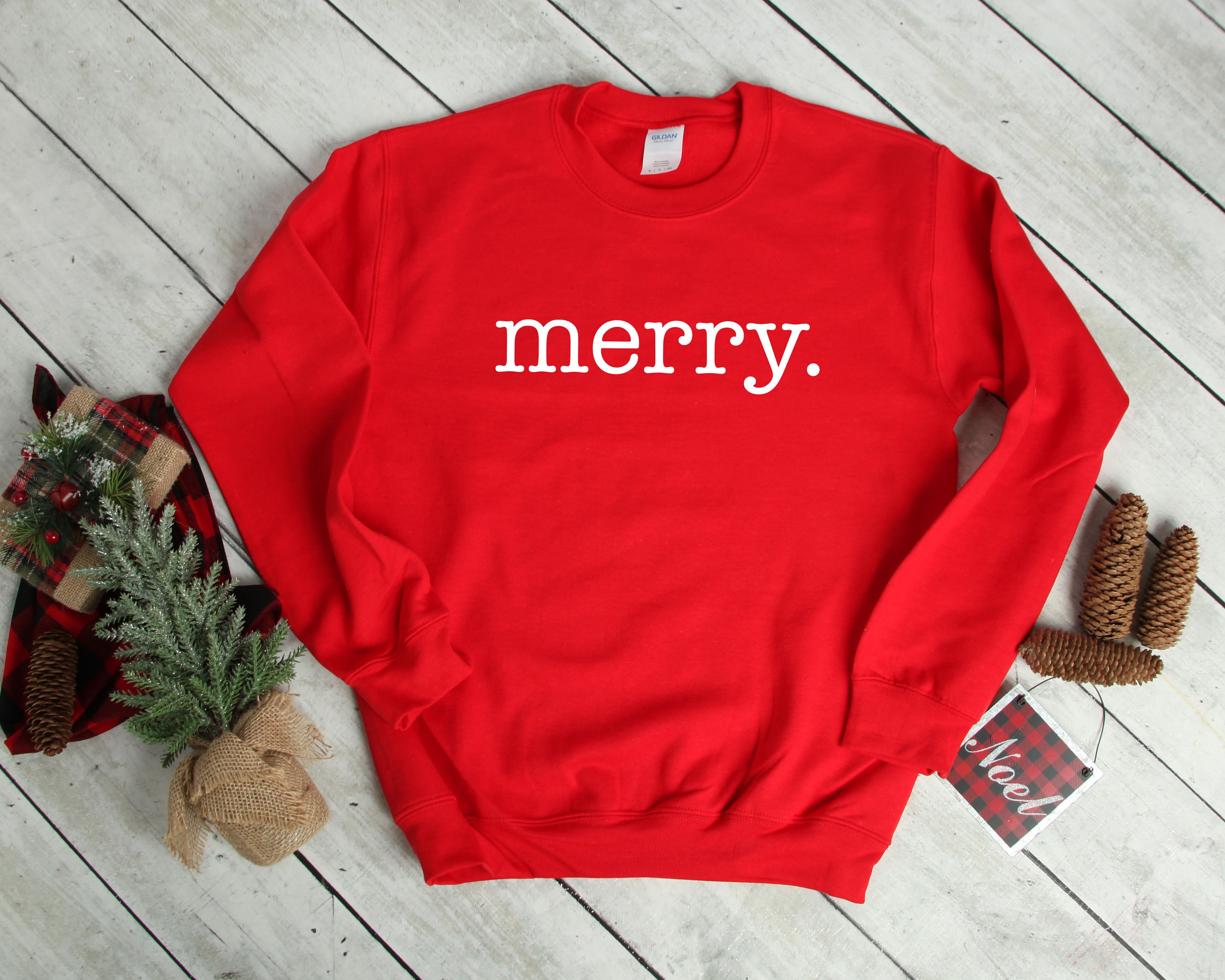 Merry Heavy Blend Crewneck Sweatshirt, Christmas Sweater, Holiday Fall Gift, Gift For Mom, Her