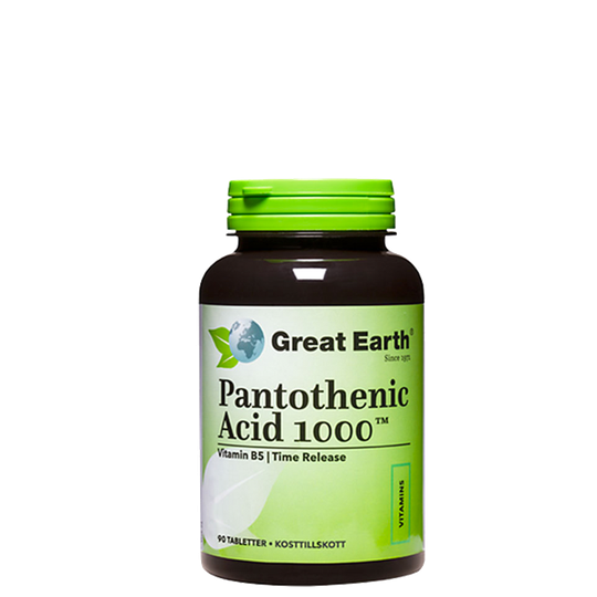 Pantothenic Acid, 1000 mg, 90 tabletter