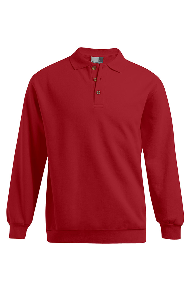 Polo-Sweatshirt Plus Size Herren Sale, Rot, XXXL