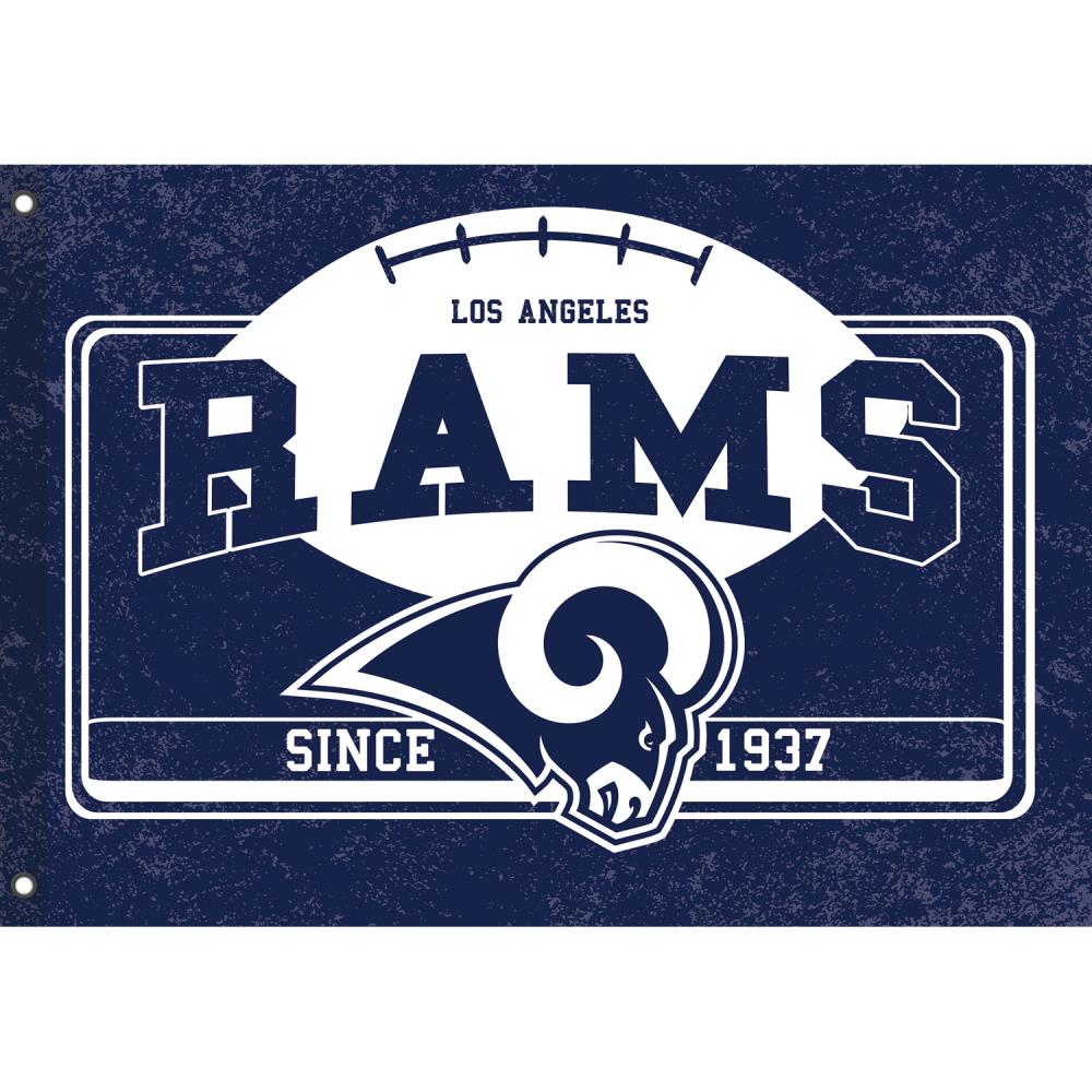 Team Sports America 3-ft W x 4.3-ft H Los Angeles Rams Flag in Blue | 17L3828
