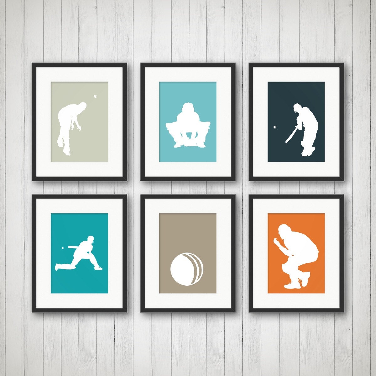Personalized Cricket Player Print, Boy Bedroom Art, Gifts