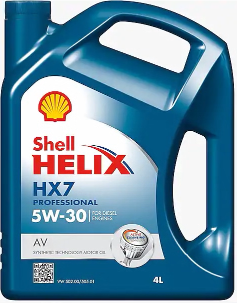 Moottoriöljy SHELL HELIX HX7 PROFESSIONAL AV 5W30 4L