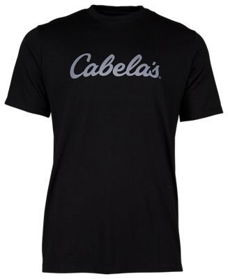Cabela's Tri-Blend Script Logo Short-Sleeve T-Shirt for Men - Black - 2XL