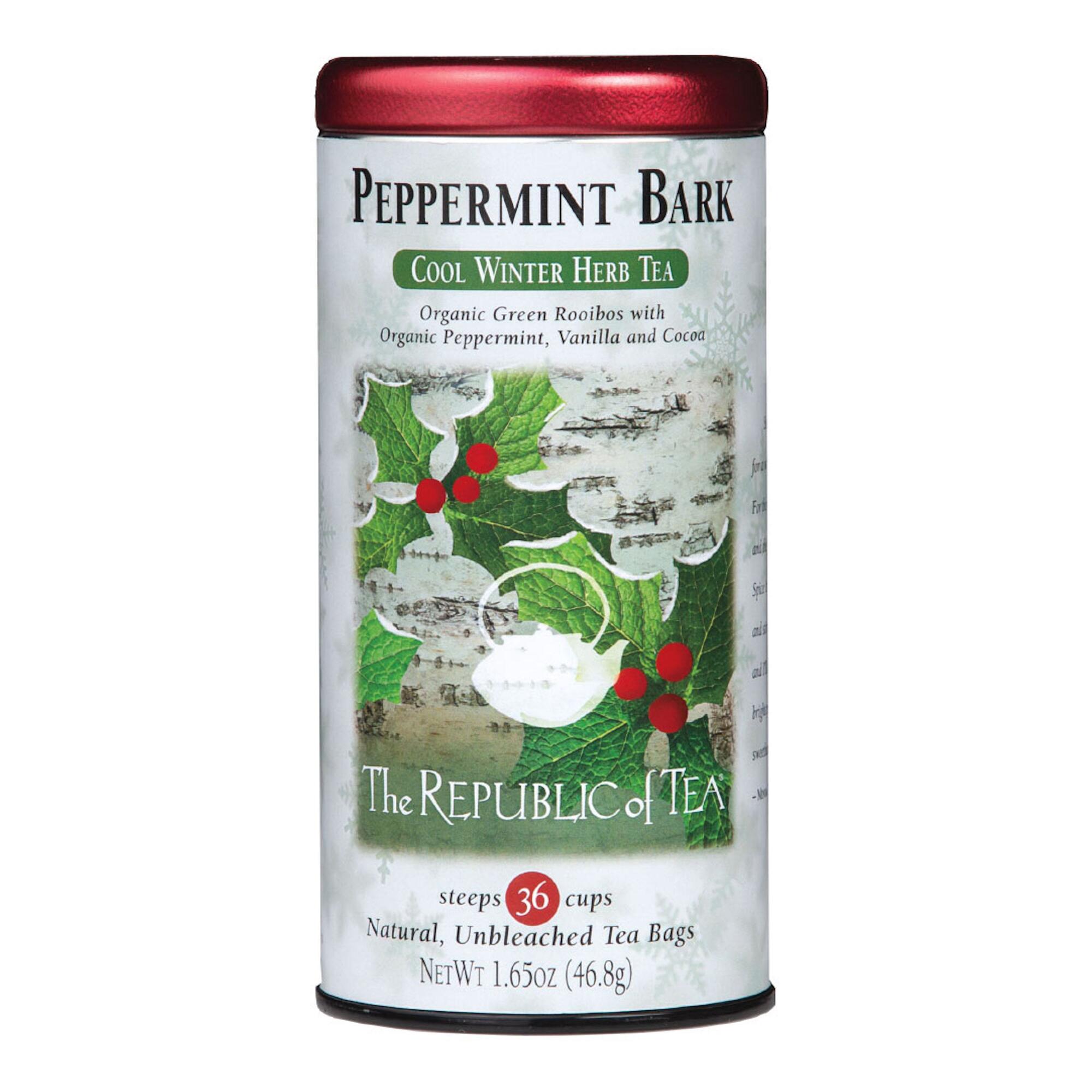 The Republic of Tea Peppermint Bark Winter Herb Tea 36 Count by World Market