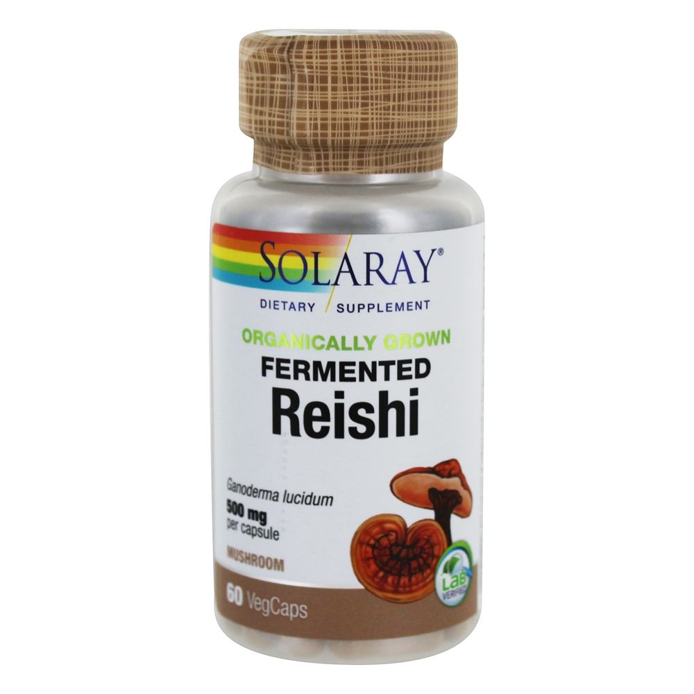Solaray - Organically Grown Fermented Reishi Mushroom 500 mg. - 60 Vegetable Capsule(s)