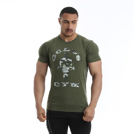 Golds Gym Camo Joe Printed T-shirt, Army Marl