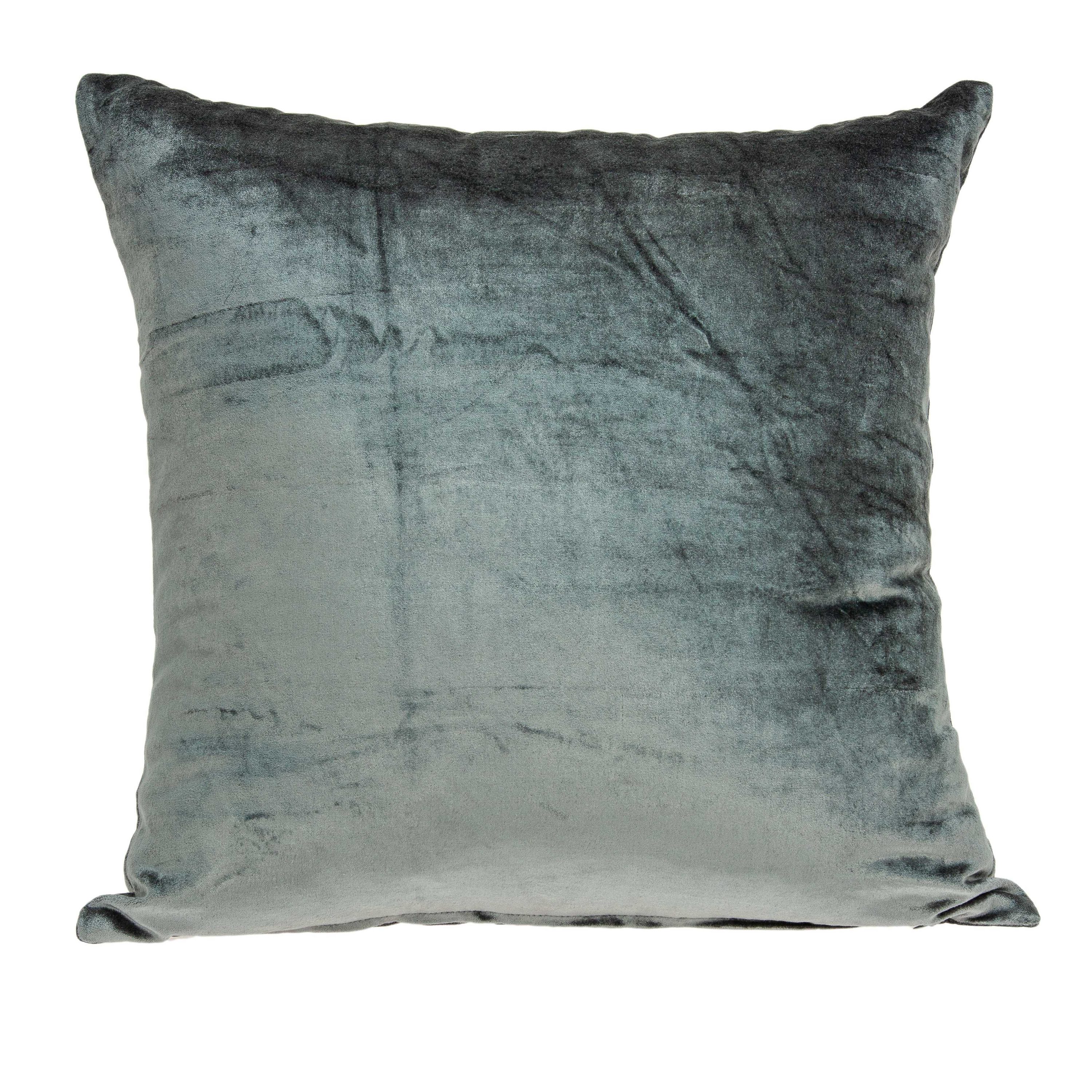 HomeRoots Jordan Charcoal Standard Cotton Viscose Blend Pillow Case in Off-White | 334190