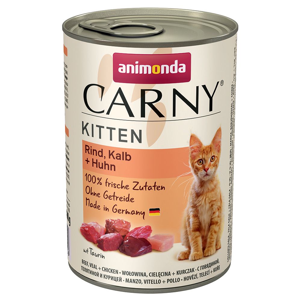Animonda Carny Kitten 6 x 400g - Beef, Veal & Chicken