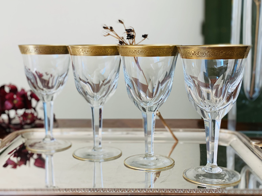 Wine glass, crystal clear glass goblet