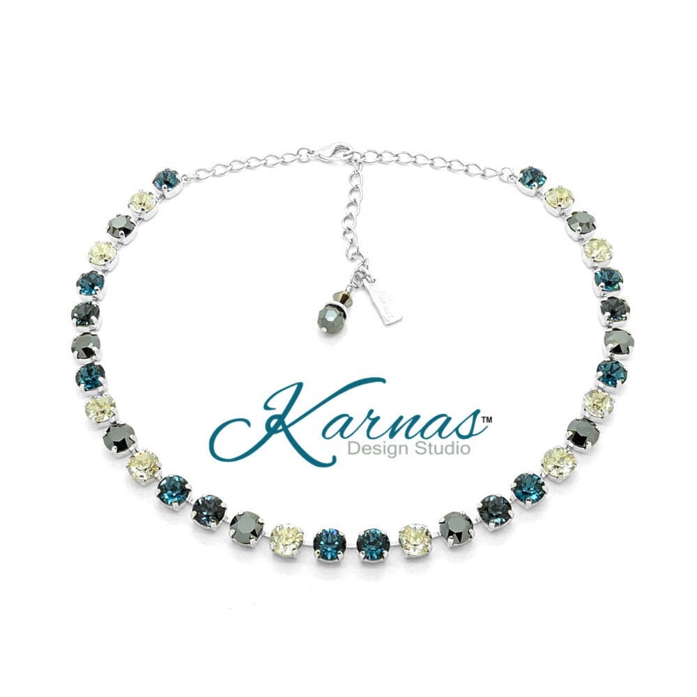 Jeans Kinda Gal 8mm Necklace Made With K.d.s. Premium Crystal Choose Your Finish Karnas Design Studio Free Shipping