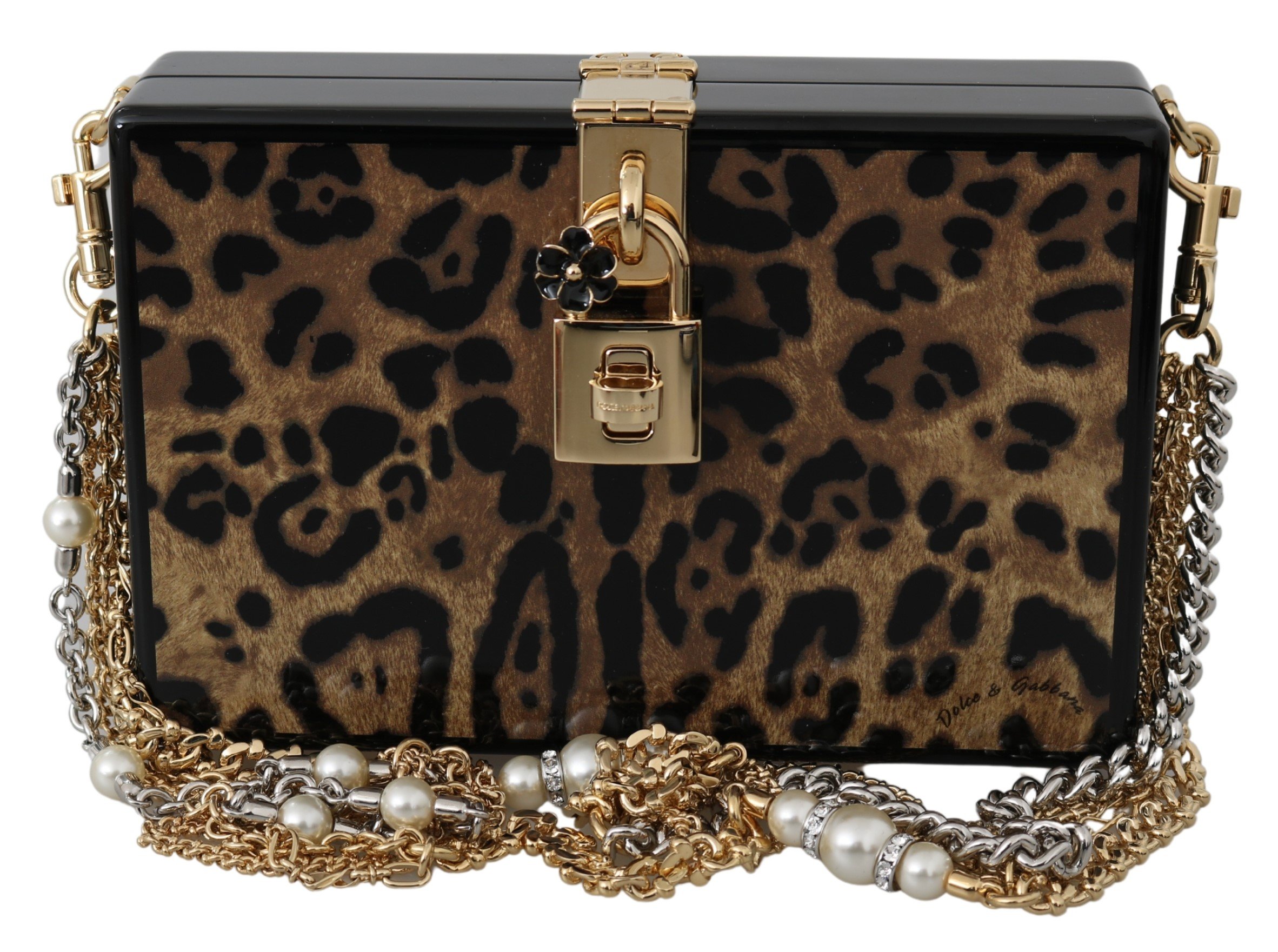 Dolce & Gabbana Women's BOX Wood Shoulder Bag Brown VAS9722