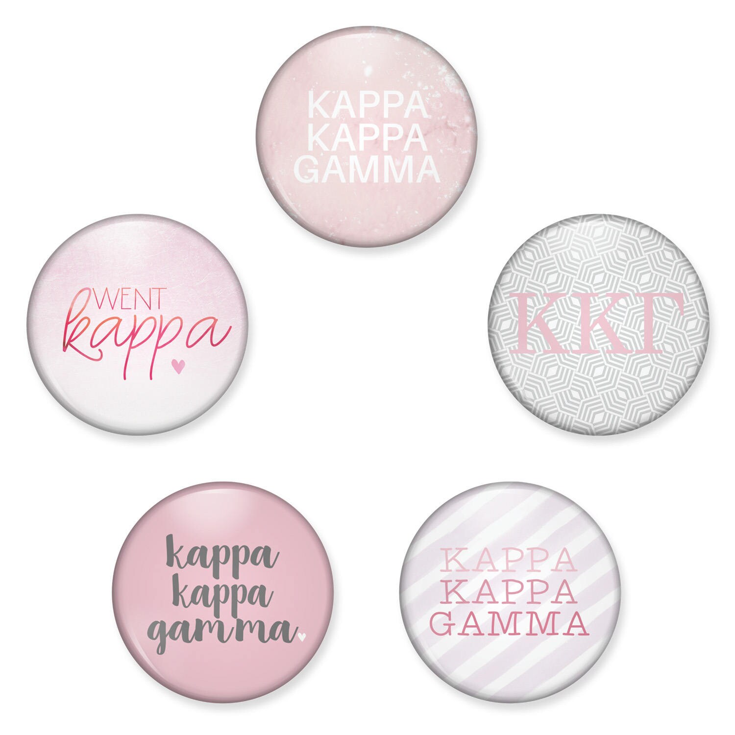 Kappa Gamma Button Set, Pin Back Buttons, Kkg Sorority Pack, Magnet Magnet, Bid Day Gifts