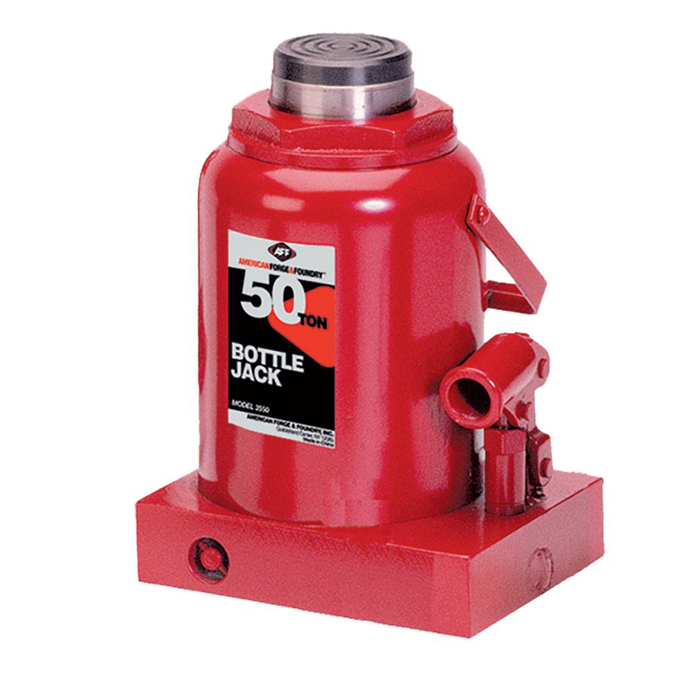 American Forge & Foundry 50 Ton Heavy Duty Manual Bottle Jack in Red | 3550