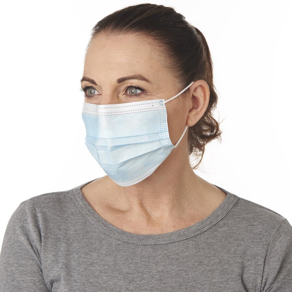 Blue Disposable Face Masks (pack of 50)