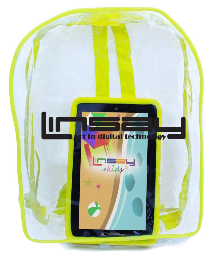 LINSAY 7-in Wi-Fi Only Android 10 Tablet with Accessories with Case Included | F7XHDKIDSBAG