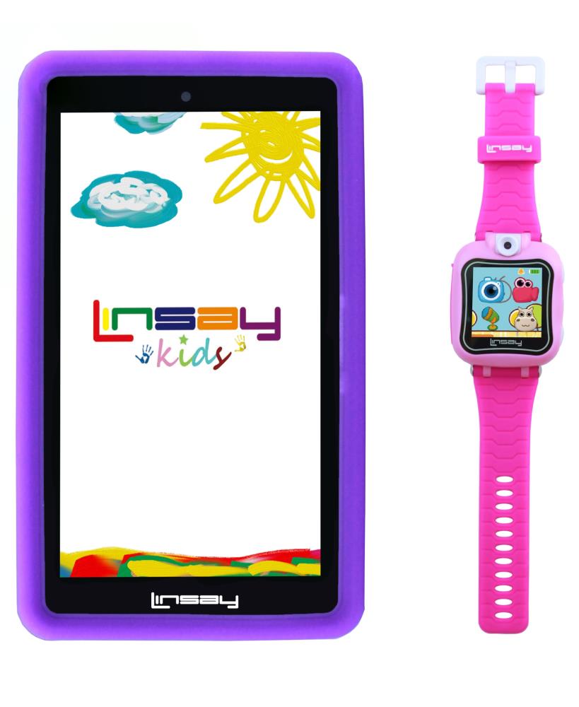 LINSAY 7-in Wi-Fi Only Android 10 Tablet with Accessories with Case Included | F7KPWP