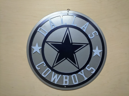 Buy Dallas Cowboys Powder Coated Cnc Steel Wall Art Online