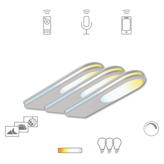 Müller Licht tint -LED-kaapinalusvalo Armaro 3 kpl