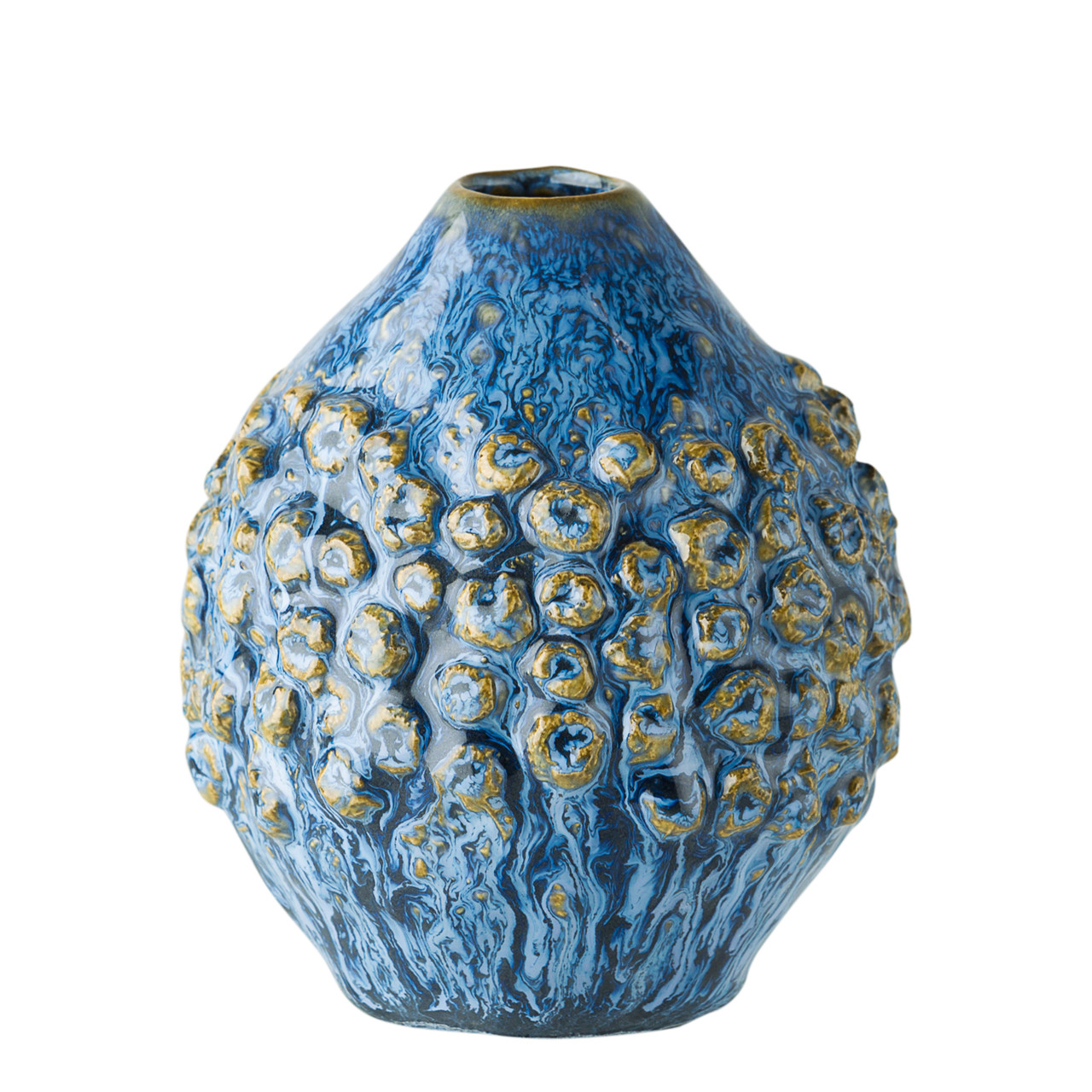 SINNERUP Dots stentøj vase 8,5 X 10 cm (BLÅ, ONESIZE)
