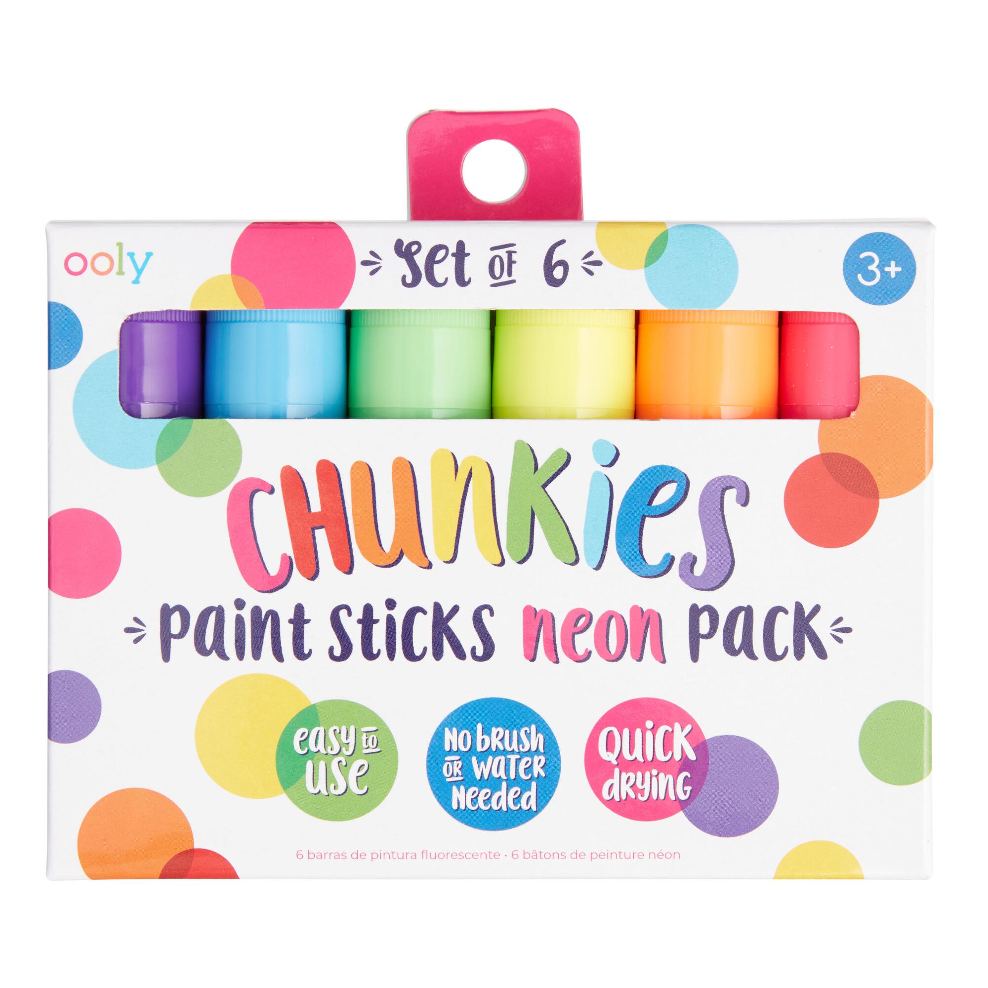 Ooly Chunkies Neon Paint Sticks 6 Pack: Multi - Paper by World Market