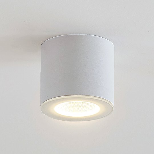 LED-alasvalo Demiran, valkoisena, pyöreä