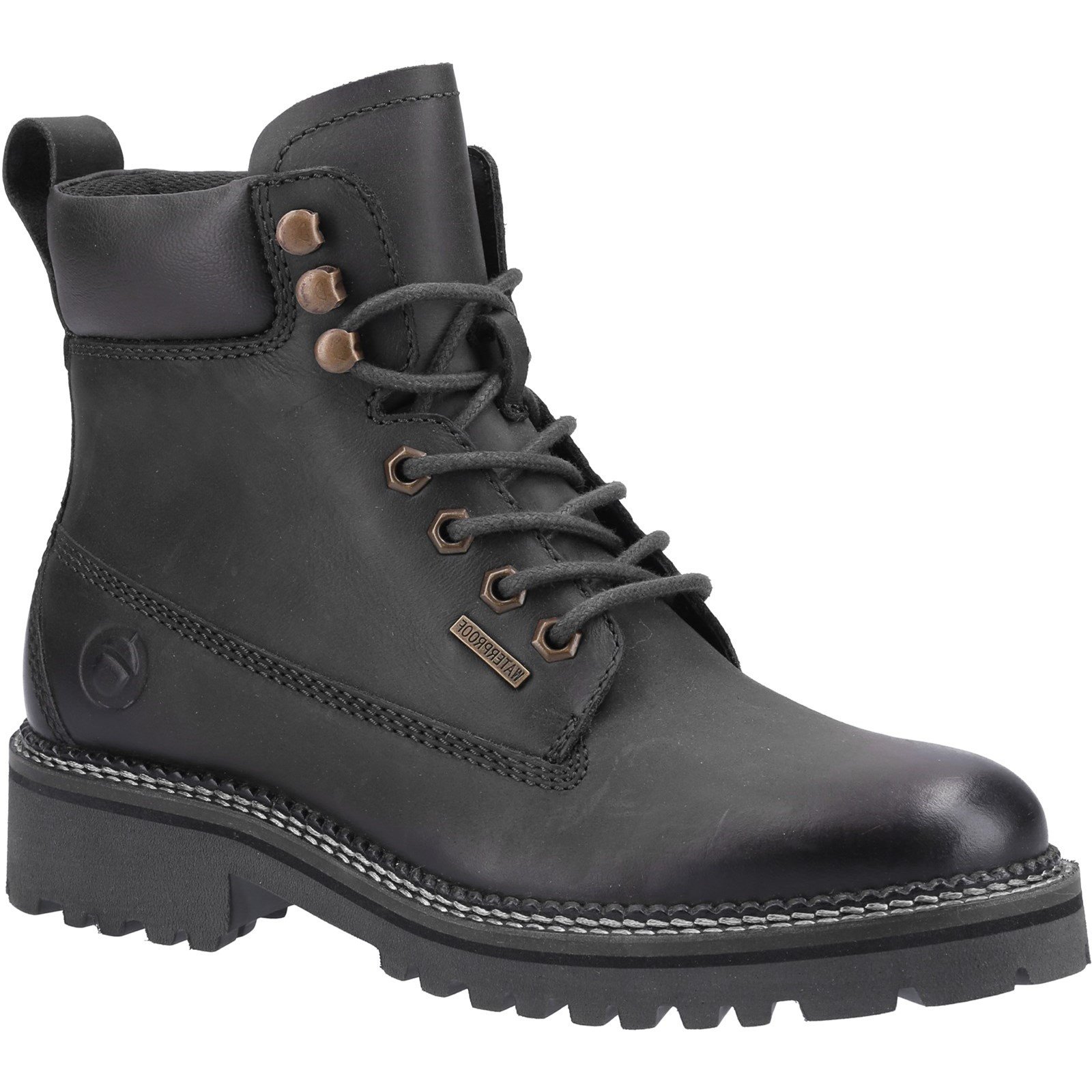 Cotswold Women's Chipping High Top Lace Up Ankle Boot Various Colours 32974 - Black 6