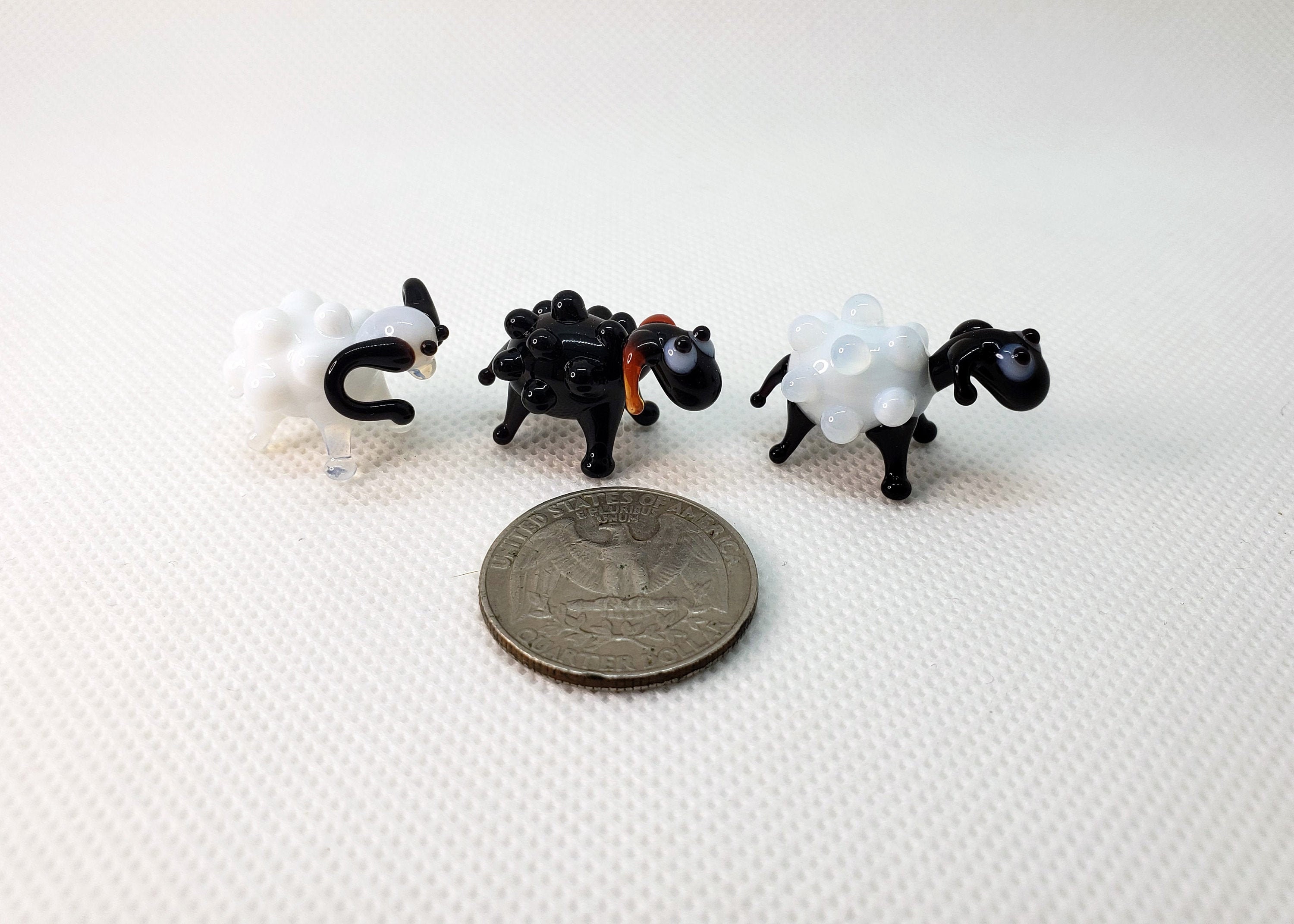 Glass Miniature Ram & Sheep, Figurine Ram, Small Figurine, Art Glass, Little Animals, Animal