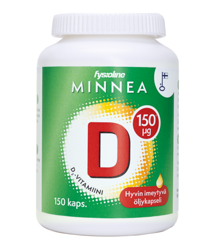 Osta Minnea D-vitamiini 150 µg 150 öljykapselia netistä