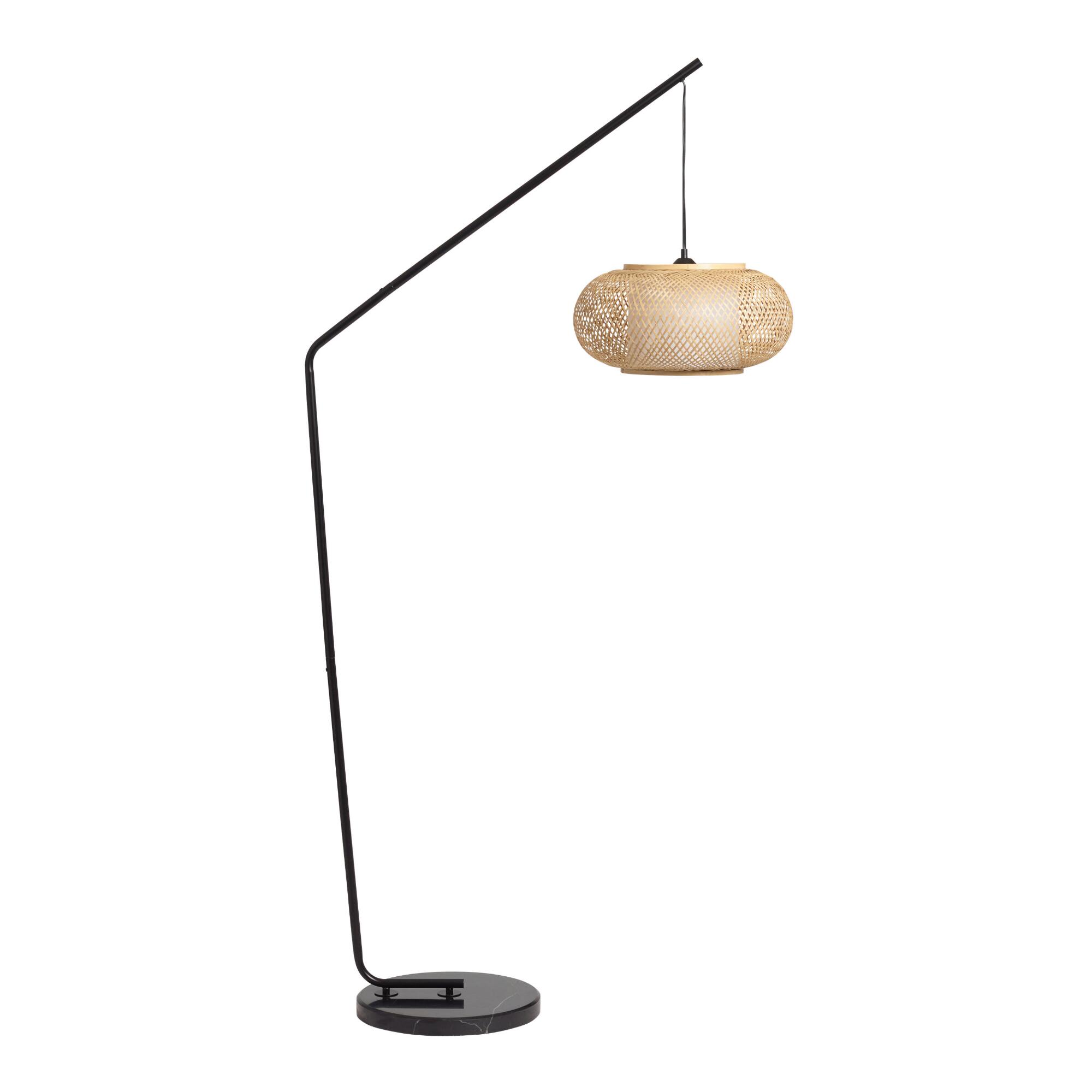 Marble and Bamboo Bali Arc Floor Lamp by World Market