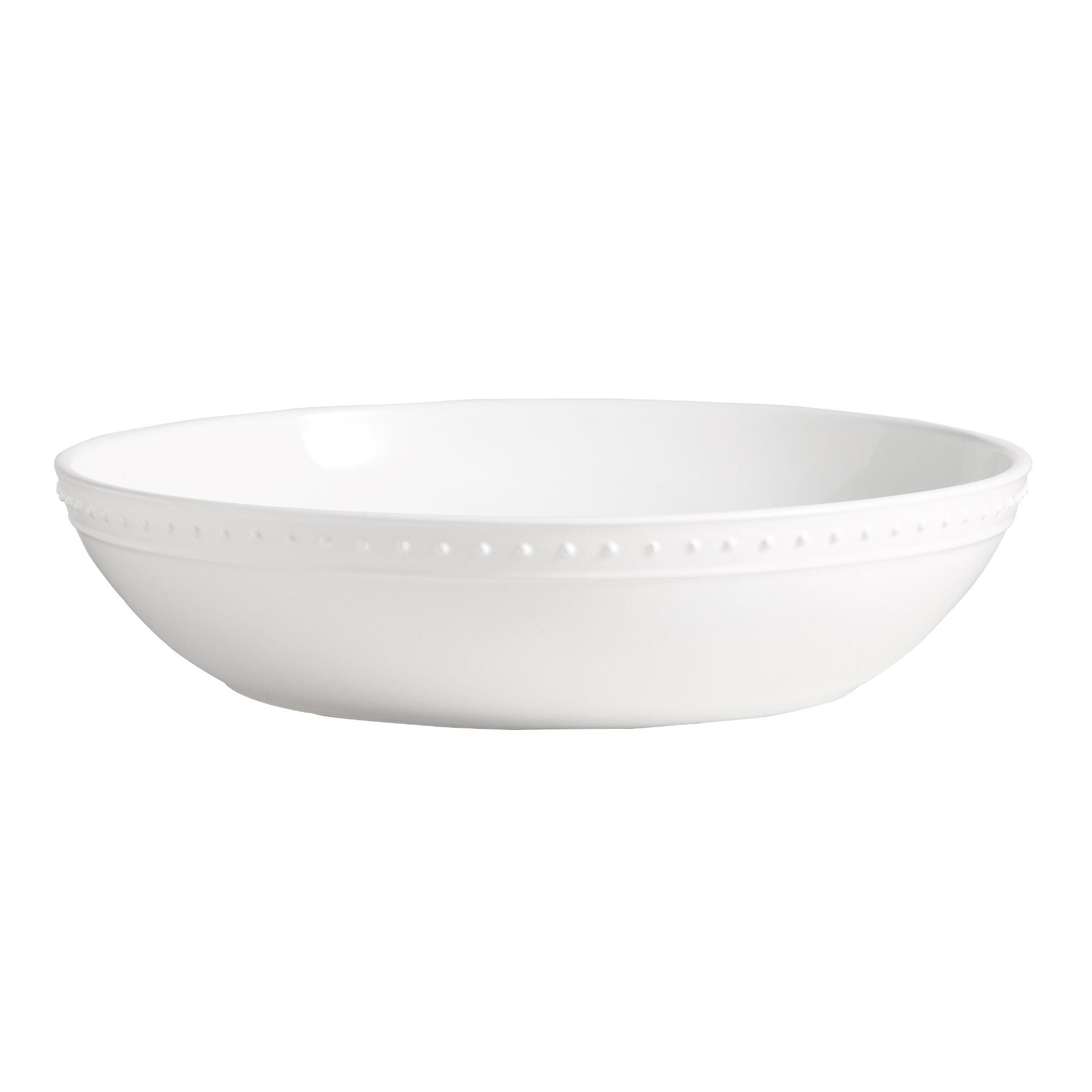 White Nantucket Serving Bowl - Earthenware by World Market
