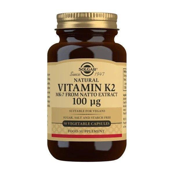 Natural Vitamin K2, 100mcg - 50 vcaps