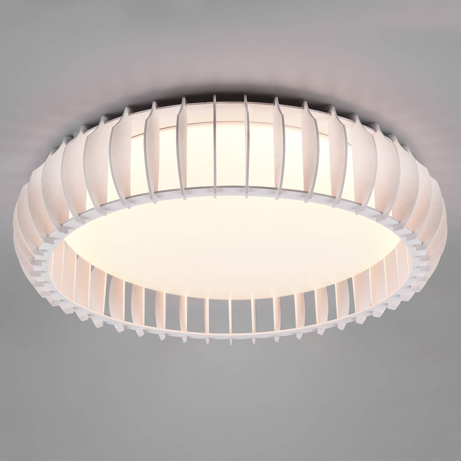 LED-kattovalaisin Monte, CCT, Ø 60 cm, valkoinen