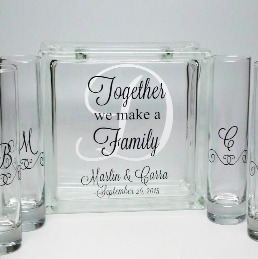Blended Family Sand Ceremony Set, Unity Candle Alternative, Together We Make A Family, Beach Wedding Decor, Theme