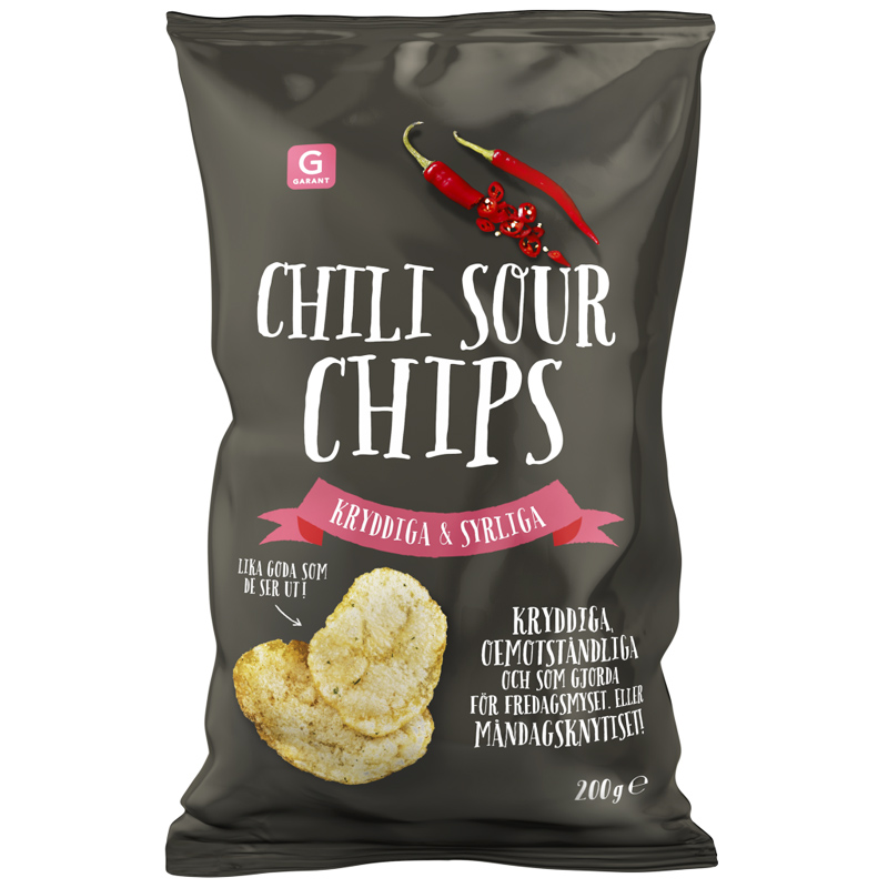 Chips Chili Sour 200g - 72% rabatt